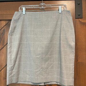 Grey Skirt with White Checker Line